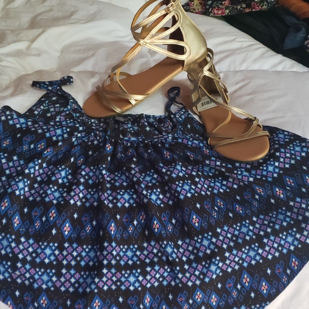 Rue 21 tank top and sandal flats